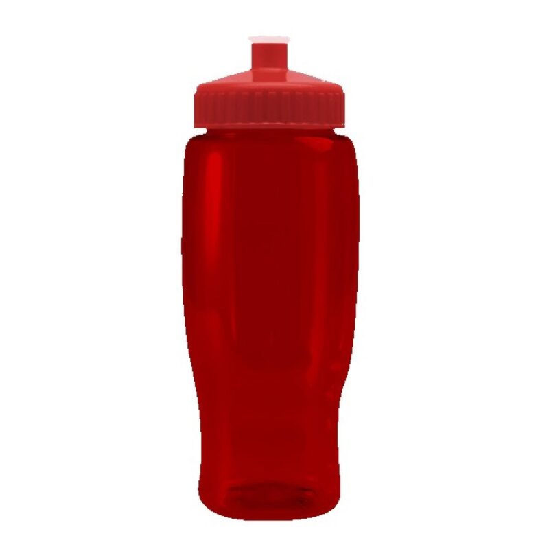 Pedal Pusher 27oz Recycled Transparent Contour Bottle w/Push-Pull Lid - 4