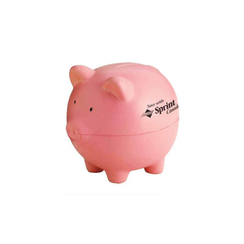 Pink Piggy Bank Stress Shape - 2