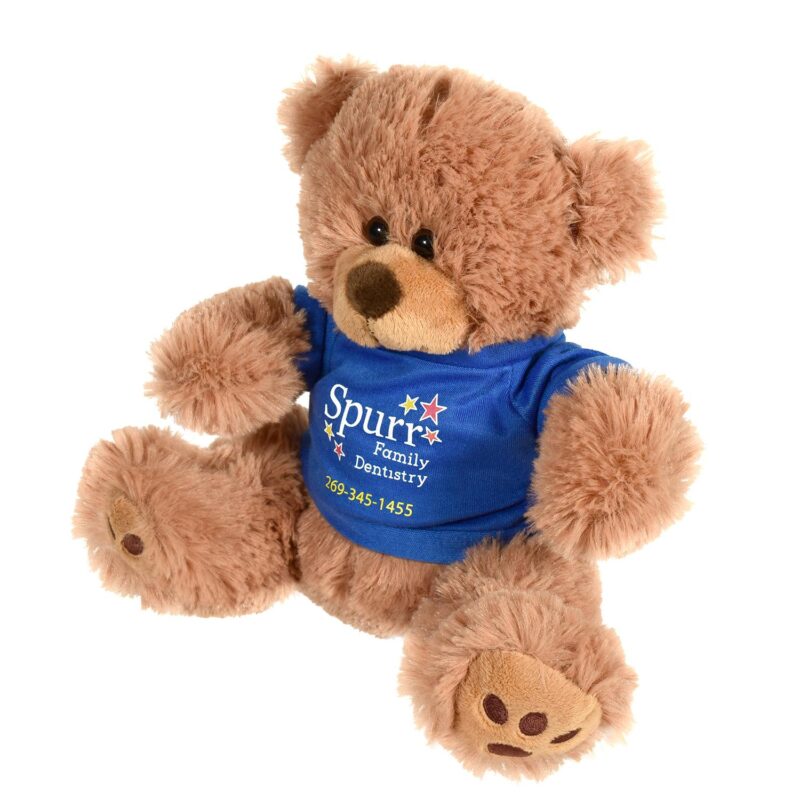 Plush Bear w/ Embroidered Paws and T-Shirt - 6