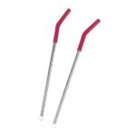 Reusable Stainless Steel Two Straw Set - 3