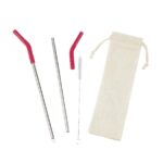 Reusable Stainless Steel Two Straw Set - 5