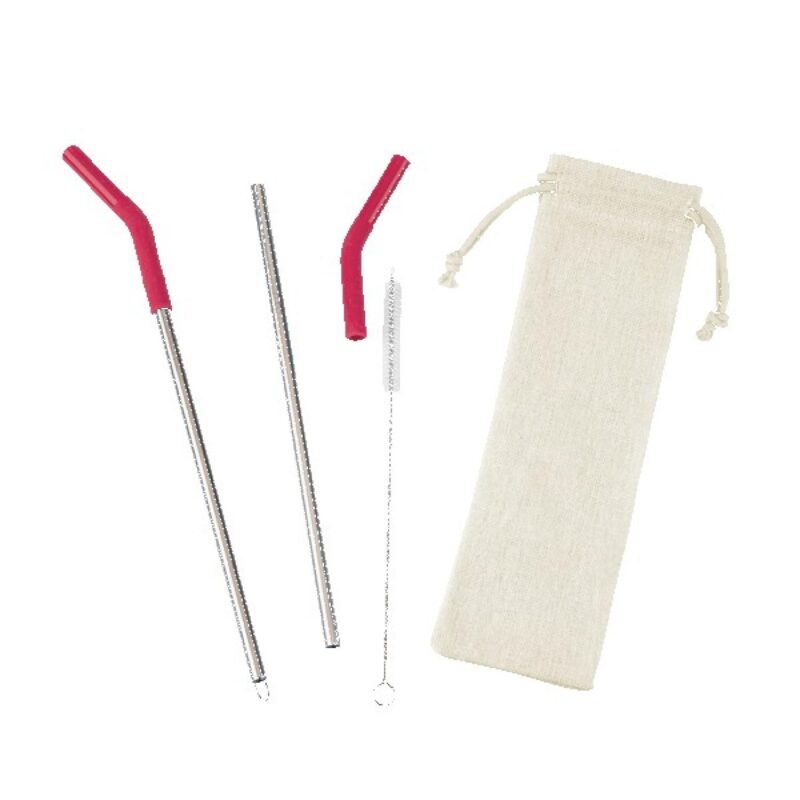 Reusable Stainless Steel Two Straw Set - 5