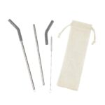 Reusable Stainless Steel Two Straw Set - 7
