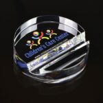 Round Crystal Phone Stand Paperweight - 2