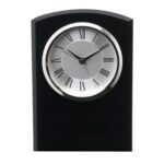 Self-Standing Black Glass Desk Clock - 1
