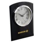 Self-Standing Black Glass Desk Clock - 2