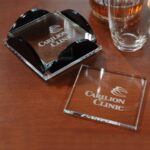 Square Glass Coaster Set - 2