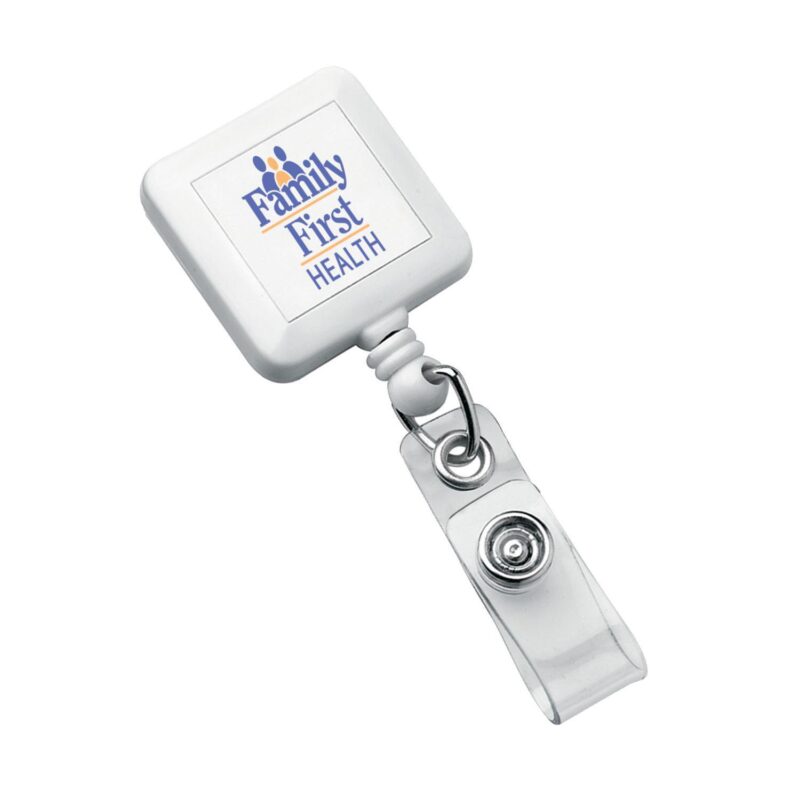 Square Retractable Badge Holder - 4