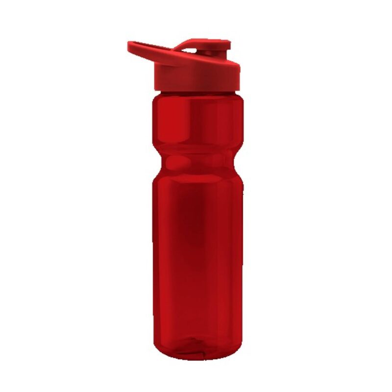 Tandem 28oz Recycled Transparent Bike Bottle w/Drink-thru Lid - 3