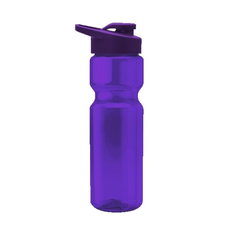 Tandem 28oz Recycled Transparent Bike Bottle w/Drink-thru Lid - 5