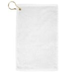 Turkish Signature Midweight White Golf Towel - 1