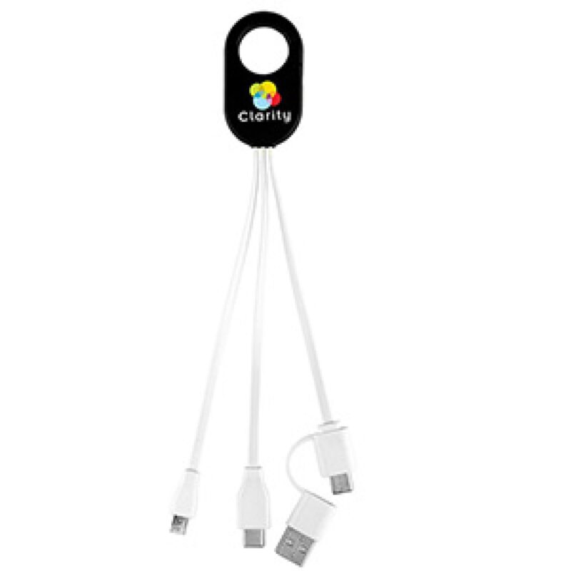 "WEBER" 5-in-1 Cell Phone Charging Cable with Carabiner Clip - 4