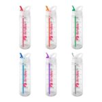 Water Bottle with Flip Up Spout & Hydration Mark - 32 Oz.