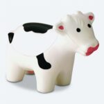White Cow With Black Spots Stress Shape - 1