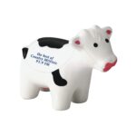 White Cow With Black Spots Stress Shape - 2