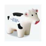 White Cow With Black Spots Stress Shape - 3