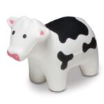 White Cow With Black Spots Stress Shape - 4