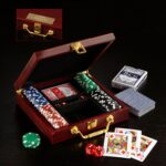 Wooden Box Poker Set - 2