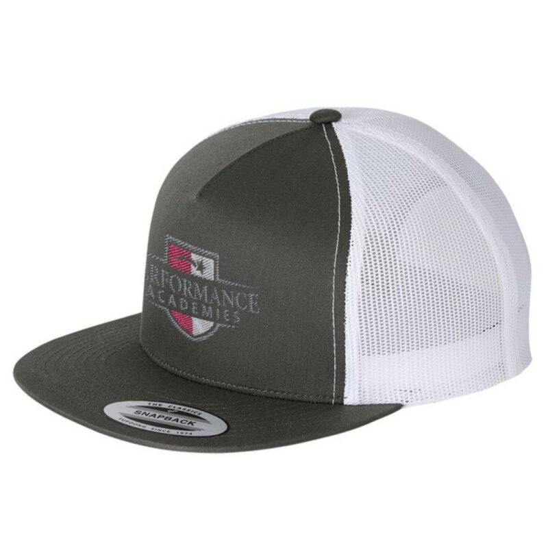 Yupoong 6006 5-Panel Flat Bill Trucker Cap - 4