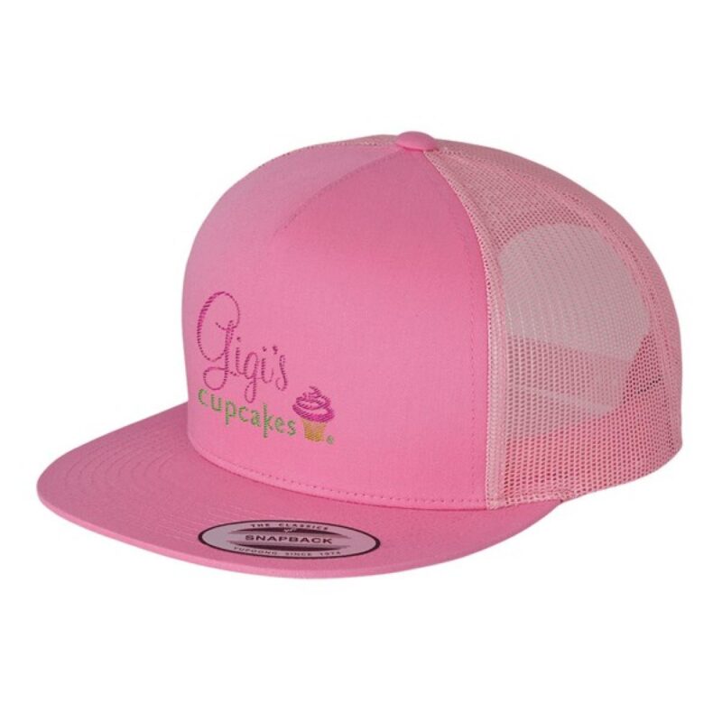 Yupoong 6006 5-Panel Flat Bill Trucker Cap - 9