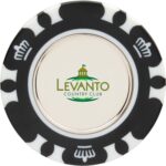 Recycled Poker Chip w/ Metal Ballmarker