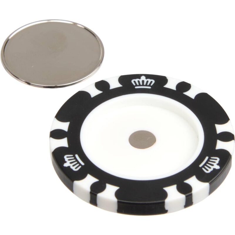 Recycled Poker Chip w/ Metal Ballmarker - 6