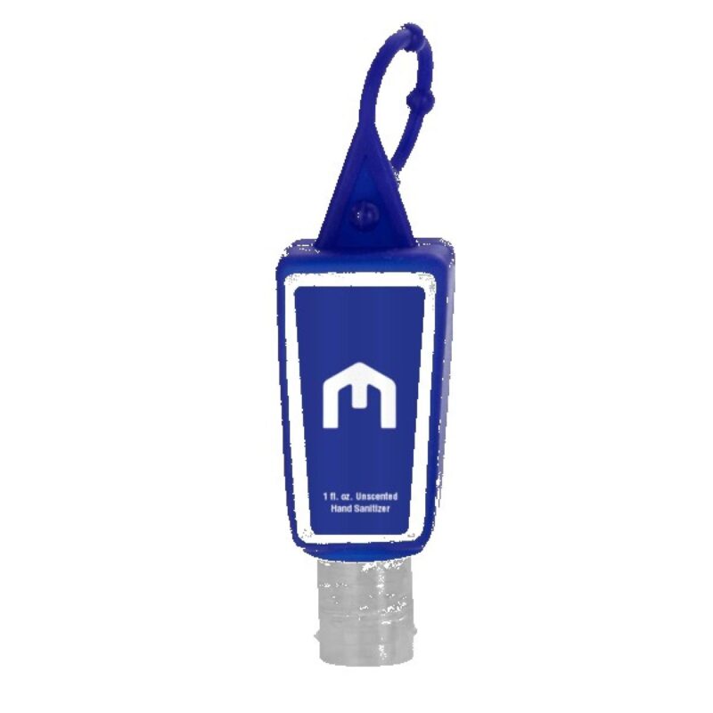 1 oz Single Color Moisture Bead Sanitizer in Trapezoid Bottle + Sleeve - 6