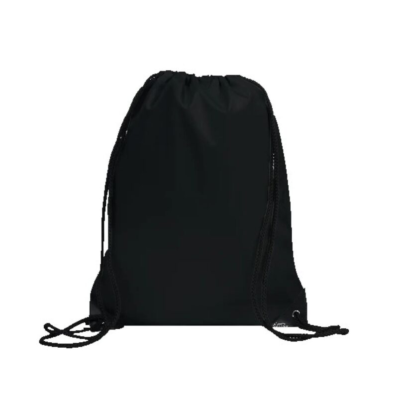 Centauri Recycled Black Trim Drawstring Bag - 1