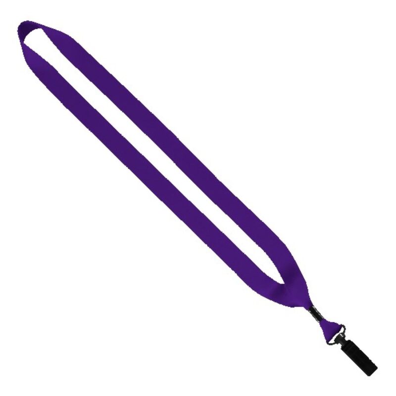 3/4" Polyester Lanyard with Bulldog Clip - 6