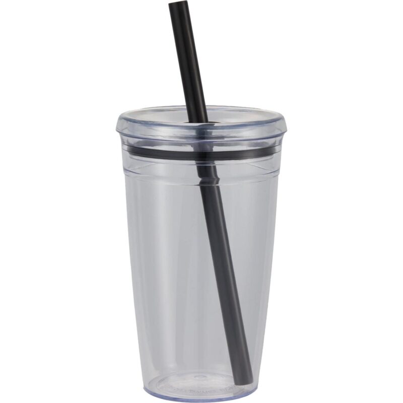 Anna Recycled Acrylic Tumbler w/ Straw 15oz - 1