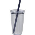Anna Recycled Acrylic Tumbler w/ Straw 15oz - 8