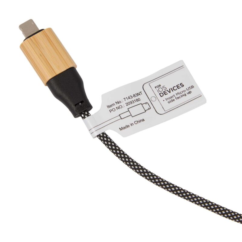FSC® 100% Bamboo 5-in-1 100W Laptop Charging Cable - 3