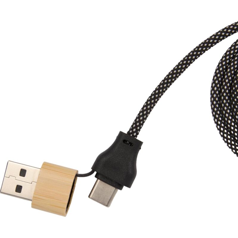FSC® 100% Bamboo 5-in-1 100W Laptop Charging Cable - 8