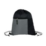 Manchester Recycled (RPET) Drawstring Bag With Zippered & Mesh Pockets - 4