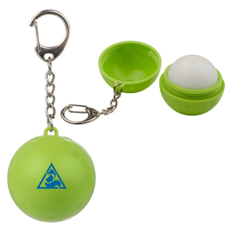 Recycled Pickleball SPF15 Lip Balm Keychain
