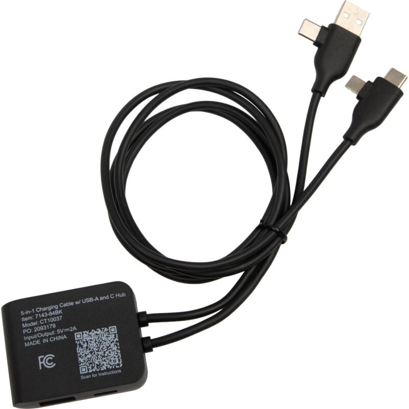 5-IN-1 Charging Cable with USB-A/C Hub - 3