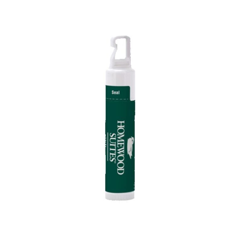 Custom SPF 30 Soy Based Lip Balm in White Tube with Hook Cap
