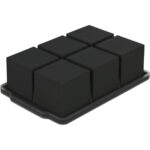 Silicone Ice Cube Tray w/ Lid - 6