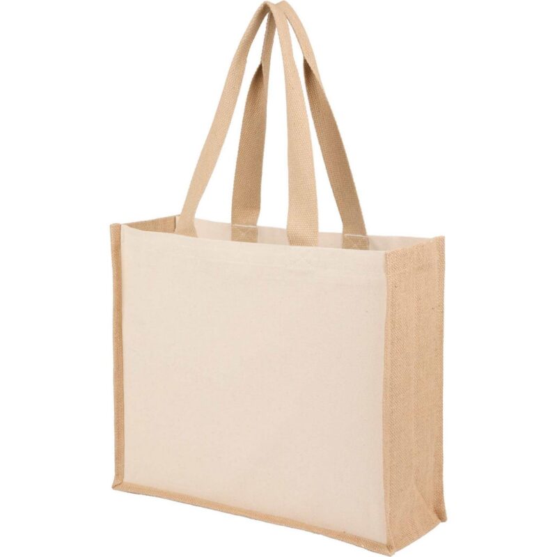 Sol Recycled Cotton & Jute Shopper Tote - 3