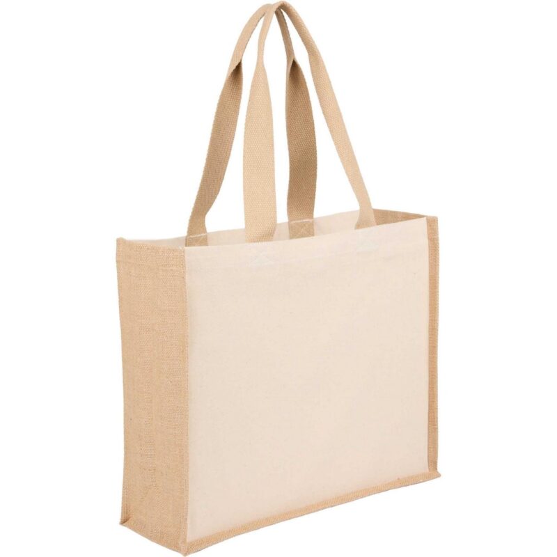 Sol Recycled Cotton & Jute Shopper Tote - 4