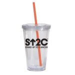 Double Wall 16 Oz Tumbler - Clear - 5