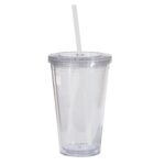 Double Wall 16 Oz Tumbler - Clear - 9