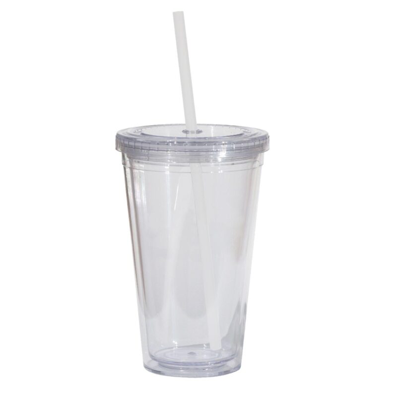 Double Wall 16 Oz Tumbler - Clear - 9