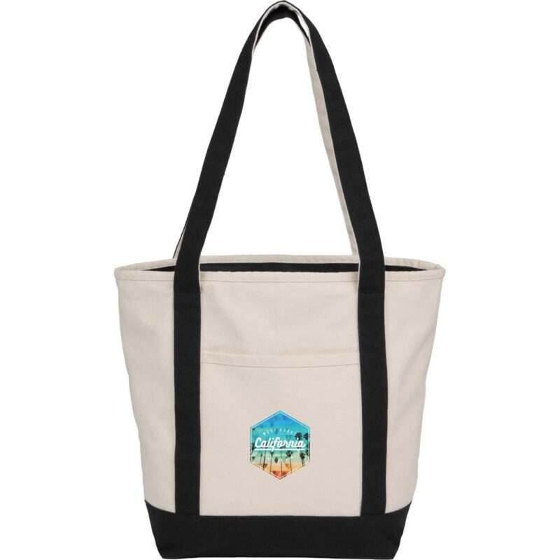 Recycled 12oz Zip Top Canvas Tote - 2