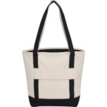 Recycled 12oz Zip Top Canvas Tote - 5